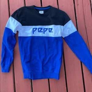 Vintage Pepe Jeans London Boys  Size: 16 Sweater White,Blue,Black Pre-owned